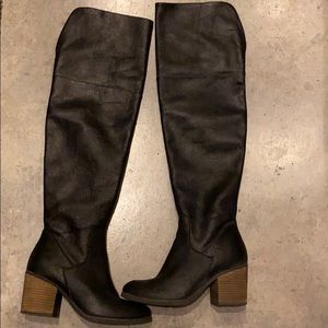 Black over the knee boots